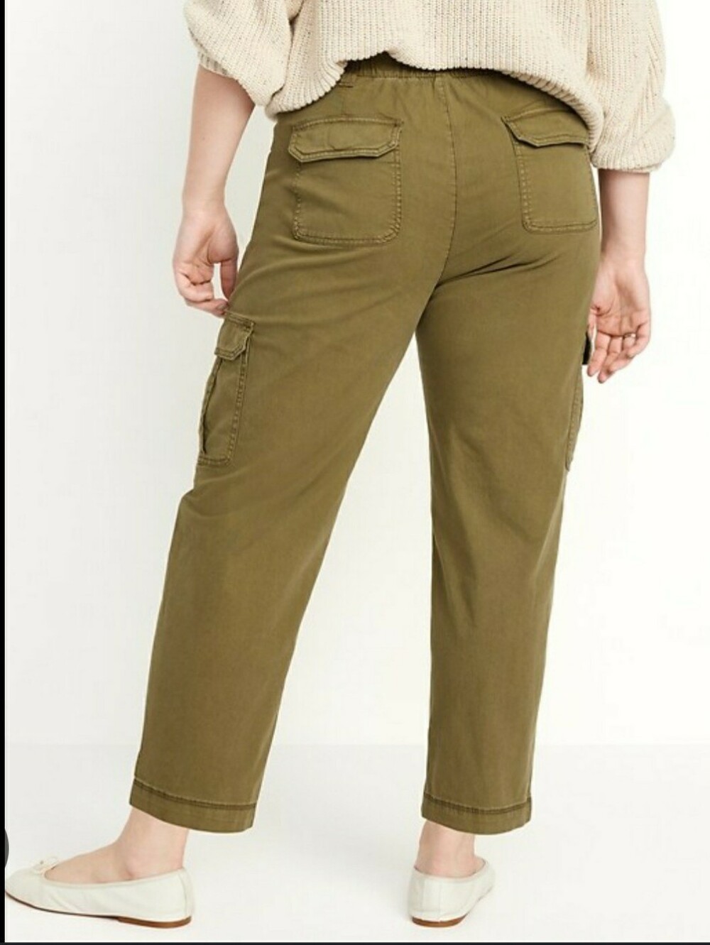 Old NAVY BNWT High-Waisted OGC Chino Cargo Pants - Satin Moss - XL
